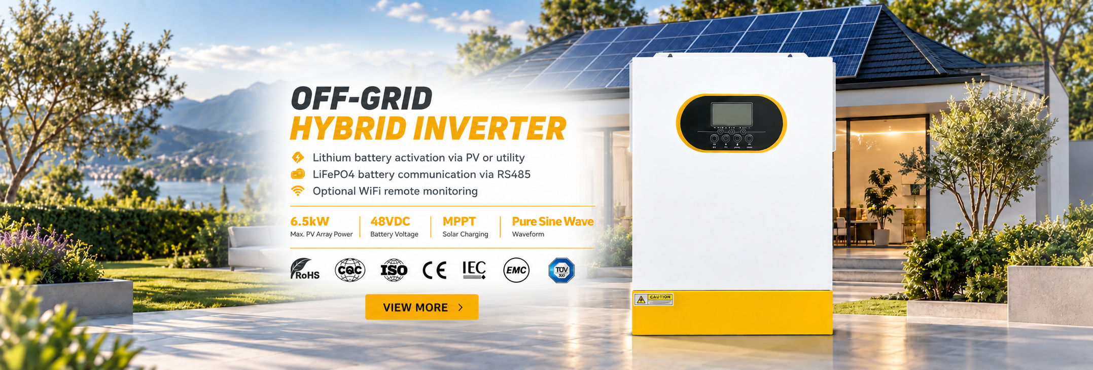 Qualidade Fora do inversor solar híbrido da grade Fábrica