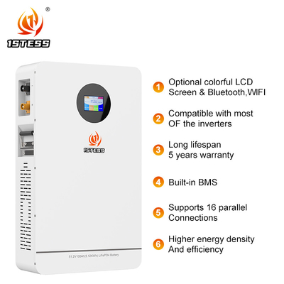 100Ah 5,12kw bateria de armazenamento de energia doméstica armazenamento de energia solar sistema de bateria vidapo4 bateria de lítio energia armazenagem