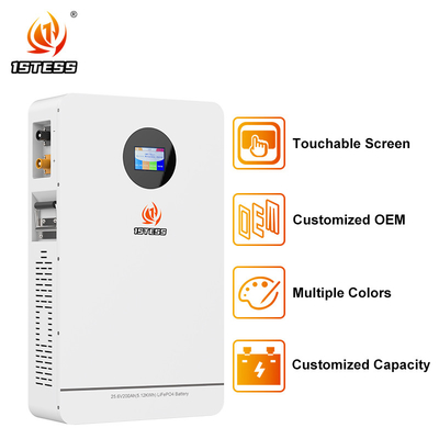 25.6V 200Ah 5.12Kwh Bateria de armazenamento de energia LiFePO4 Bateria Sistemas de armazenamento de energia