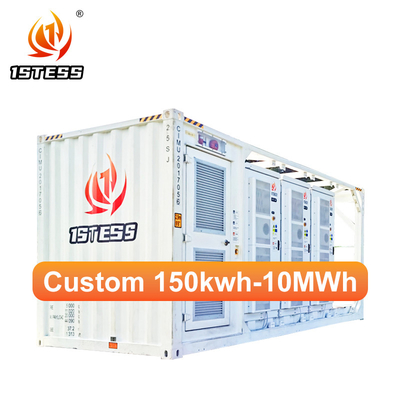 2MWh Container Industrial Sistema de armazenamento de energia solar Bateria de iões de lítio ligada à rede, desligada da rede, comutação automática personalizada