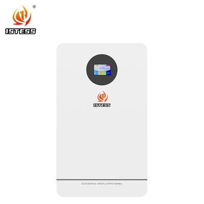 bateria de lítio lifepo4 25,6V 200Ah 5,12kwh powerwall de armazenamento de energia doméstica