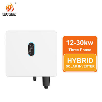 Três fases 12kw 15kw 25kw 30kw inversor solar híbrido 120V-800V On/Off Grid Pure Sine Wave IP66 20kw inversor solar com MPPT
