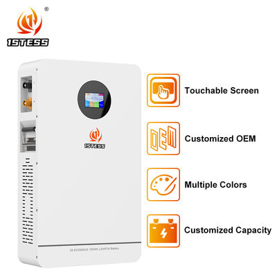 Bateria de Armazenamento de Energia Doméstica de Alta Capacidade 200Ah 25,6V 5,12kWh, 6000+ Ciclos