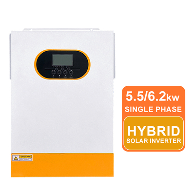 6.2kw 5.5KW 48V Pure Sine Wave Hybrid Solar Inverter com MPPT Bateria de Lítio de Entrada de Alta Voltagem Comunicação RS485