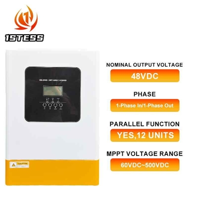 6.2KW Inverter de entrada fotovoltaica de alta tensão 48VDC MPPT de onda senoide pura em operação híbrida fora da rede