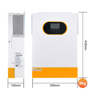 Inverter Solar Híbrido de Fase Única Off Grid 24V 48V 3.5kw 5.5kw 6.2kw Pure Sine Wave MPPT RS485 Lítio Compatível