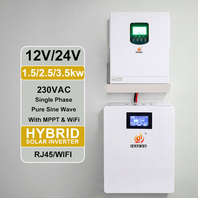 2500W 24V Bateria de baixa voltagem Inverter solar de onda senoide pura MPPT 60A Carregador de fase única fora da rede para uso em galpões