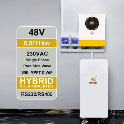8500W/11000W 48V Battery Voltage Pure Sine Wave MPPT Solar Charger Inverter RS232/RS485