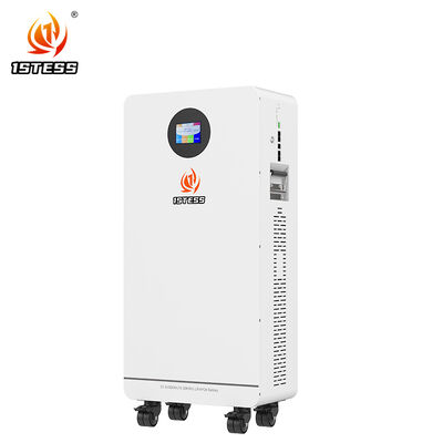 Smart Home Bateria de armazenamento de 15,36 kWh Grande capacidade com rodas touch screen monitor em tempo real