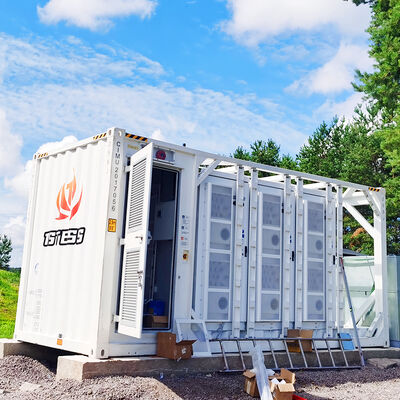 Container de acoplamento duplo AC/DC Bateria de armazenamento Ar de arrefecimento forçado e controlo de temperatura HVAC FAS+FM200 Fogo ≤ 75 dB Ruído